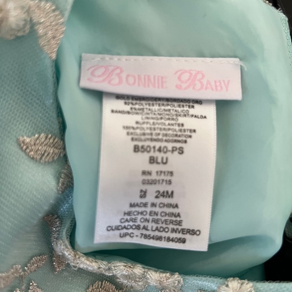 Bonnie Baby girls lace bodice, full mesh skirt formal, party dress size 24 month - Picture 6 of 6